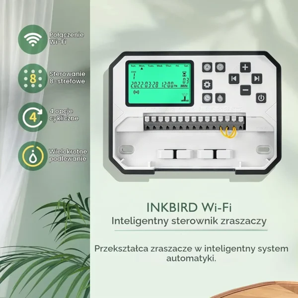 Sterownik nawadniania INKBIRD IIC-800-WIFI WiFi 8 sekcji programator ogrodowy