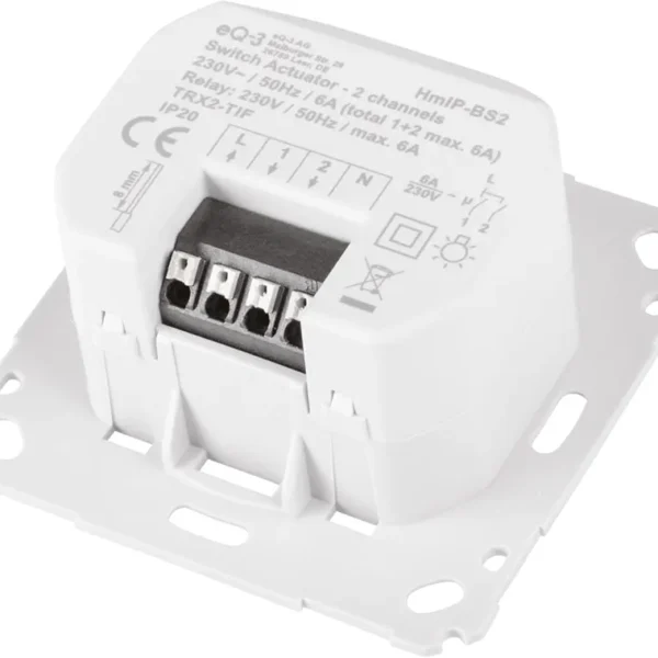Homematic IP HmIP-BS2 podwójny moduł przekaźnikowy włącznik światła 2 kanały