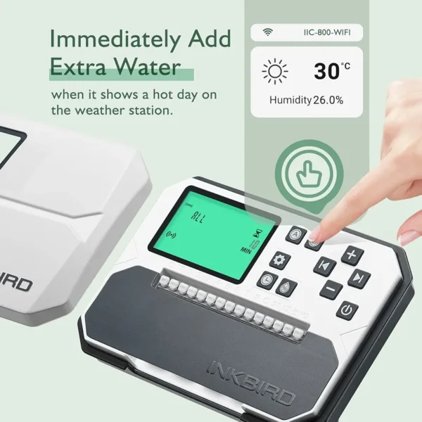 Sterownik nawadniania INKBIRD IIC-800-WIFI WiFi 8 sekcji programator ogrodowy