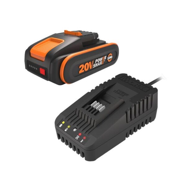 WORX PowerShare Akumulator 20V 2,0 Ah + szybka ładowarka - zestaw