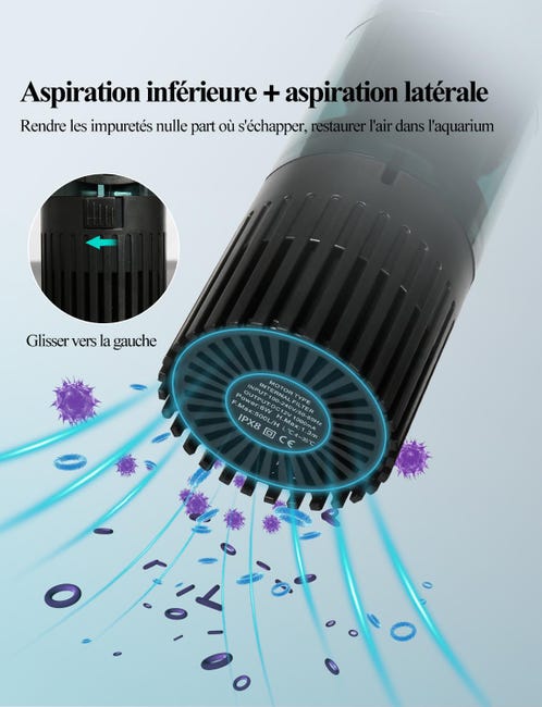 Filtr wewnętrzny do akwarium BT-115 USB 5V 1W z deszczownicą 45-60L