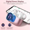 Słuchawki bezprzewodowe Bluetooth TWS MD053 dotykowe LED różowe