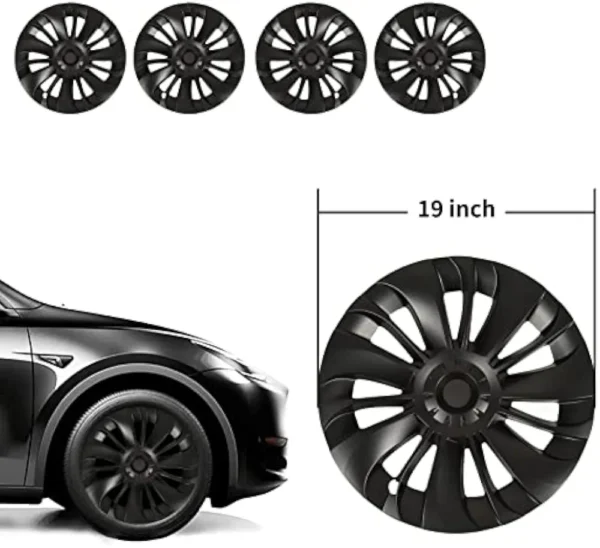 Kołpaki 19" czarne do Tesla Model Y - zestaw 4 szt