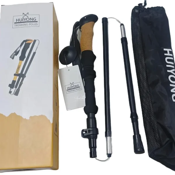 Kije trekkingowe HUIYONG składane regulowane 115-135 cm 2 szt. + akcesoria