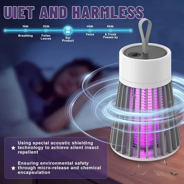 Lampa owadobójcza elektryczna UV na komary muchy przenośna z uchwytem