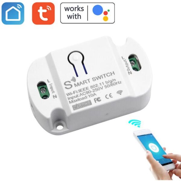 Inteligentny przełącznik WiFi Smart Switch 10A Tuya Alexa Google Home 230V