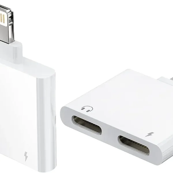2d57ca13305e3744e438c10cf87e6850-1-1 Adapter Lightning do iPhone 2w1 rozdzielacz ładowanie słuchawki biały