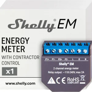 Shelly EM WiFi licznik zużycia energii elektrycznej 2 kanały 230V 2A