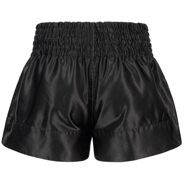 Spodenki bokserskie Muay Thai kickboxing satynowe czarne XL do treningu