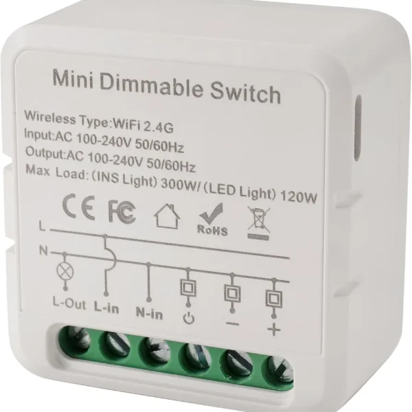 Ściemniacz WiFi LED 230V moduł dopuszkowy 120W WHD10 Smart Home