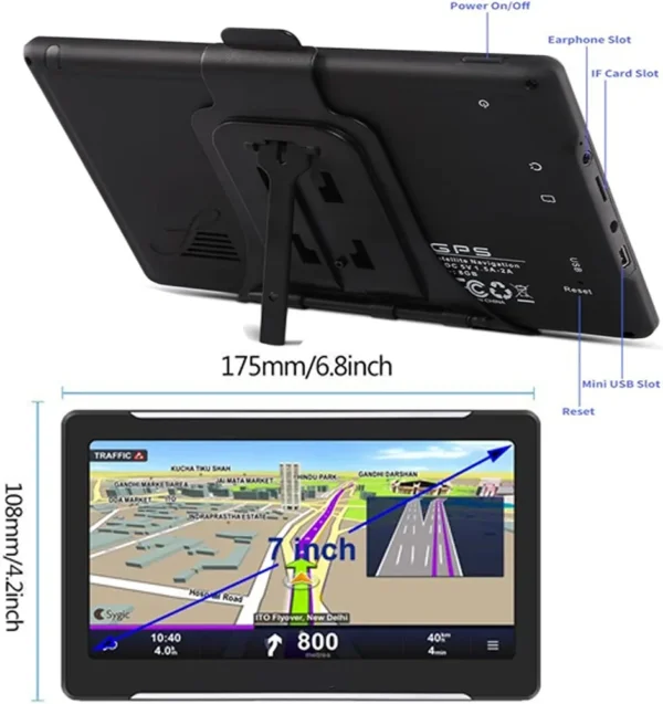 Nawigacja GPS samochodowa Q9 8 GB RAM 256 MB z uchwytem