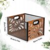 Organizer na dokumenty A4 metalowy drewniany pojemnik na teczki 36x32x25