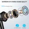 Słuchawki bezprzewodowe Bluetooth TWS i50 dotykowe Hi-Fi LED czarne