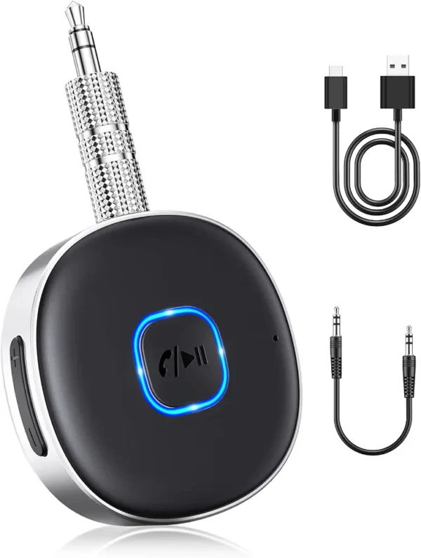 Odbiornik Bluetooth J33 AUX 3,5 mm do samochodu adapter audio z mikrofonem