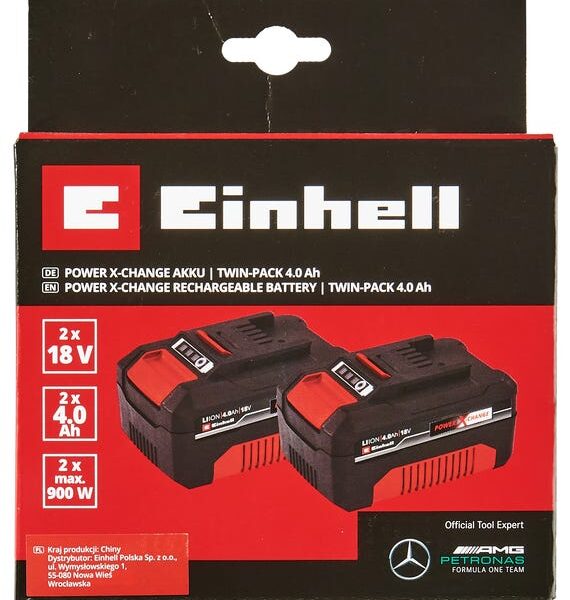 Einhell Power X-Change Twin-Pack 2x akumulator 18V 4,0 Ah Li-Ion - 8 Ah zestaw