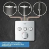 GROHE Grohtherm SmartControl bateria termostatyczna podtynkowa 3 wyjścia - chrom
