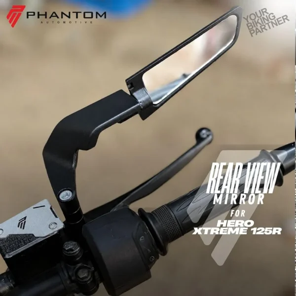 Lusterka motocyklowe PHANTOM Rear View Mirror 2 szt. czarne regulowane