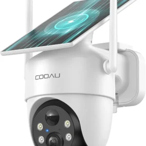 Kamera solarna zewnętrzna COOAU C5 WiFi 2K obrotowa PTZ 360° PIR