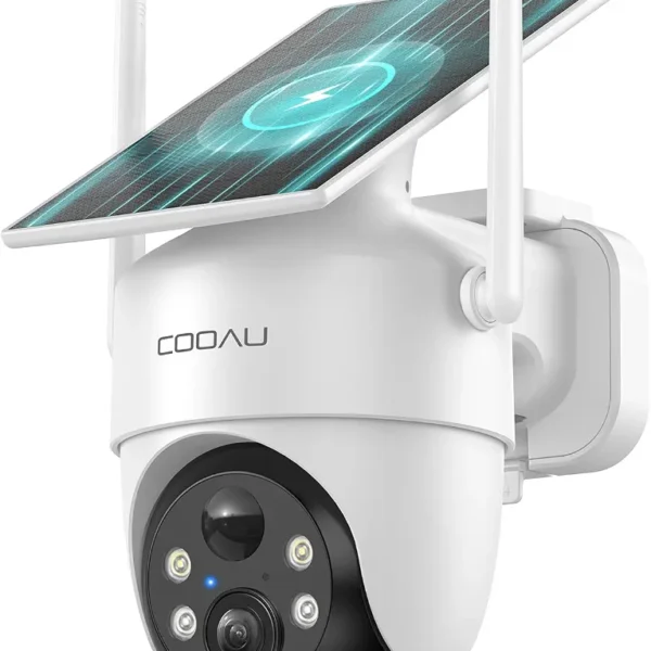 Kamera solarna zewnętrzna COOAU C5 WiFi 2K obrotowa PTZ 360° PIR