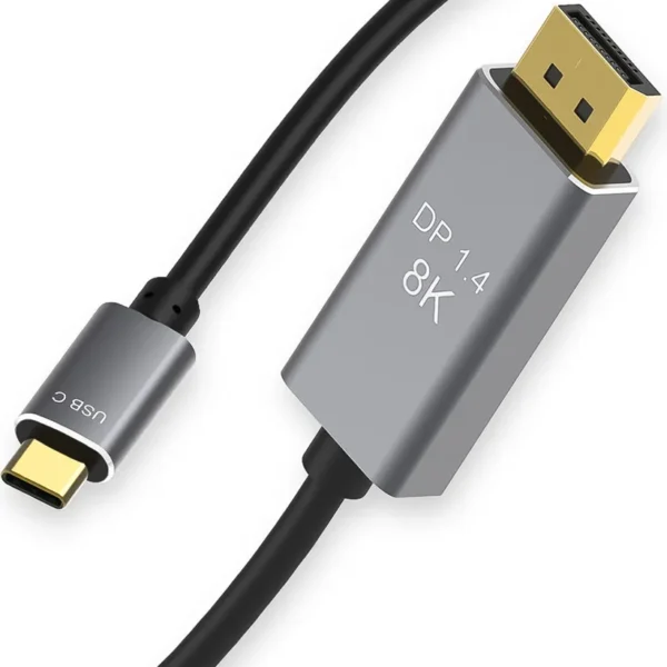 Kabel biaze USB-C DisplayPort 1.4 8K 1m do monitora laptopa