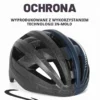 Kask rowerowy VICTGOAL rozmiar M z goglami magnetycznymi LED granatowy
