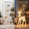Renifer świąteczny LED 120 cm - podświetlana dekoracja bożonarodzeniowa 70 LED