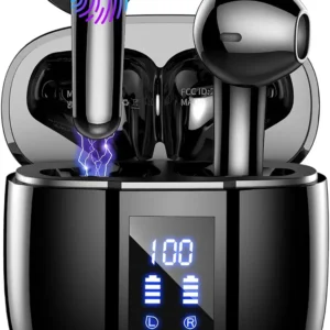 Słuchawki bezprzewodowe Bluetooth TWS i50 dotykowe Hi-Fi LED czarne