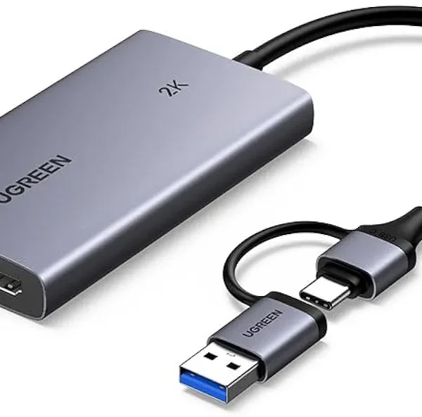Grabber HDMI UGREEN CM726 USB-C USB-A 2K 30Hz Full HD 60Hz Loop Out 4K