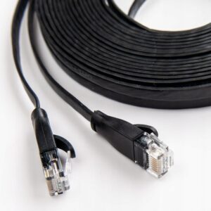Kabel sieciowy UGREEN Ethernet LAN RJ45 Cat 7 U/FTP płaski 10m czarny