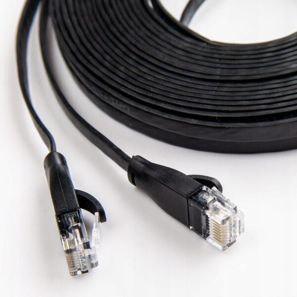 Kabel sieciowy UGREEN Ethernet LAN RJ45 Cat 7 U/FTP płaski 10m czarny