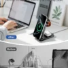 Ładowarka indukcyjna KPON 3w1 MagSafe 15W do telefonu zegarka słuchawek