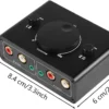 Przełącznik audio 2 wejścia RCA AUX 3,5 mm regulator głośności A/B