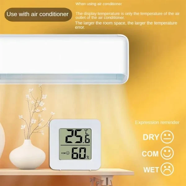 Termometr higrometr elektroniczny pokojowy LCD miernik temperatury wilgotności