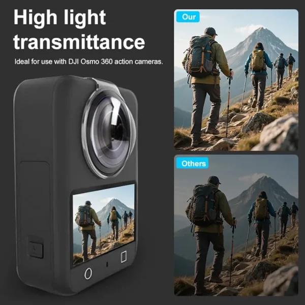 Amazear osłony ochronne obiektywów DJI Osmo 360 + szkło na ekran zestaw