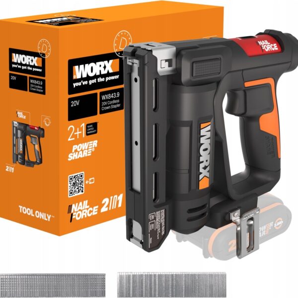 WORX WX843.9 20V PowerShare Zszywacz Sztyfciarka 2w1 Używany Sprawny