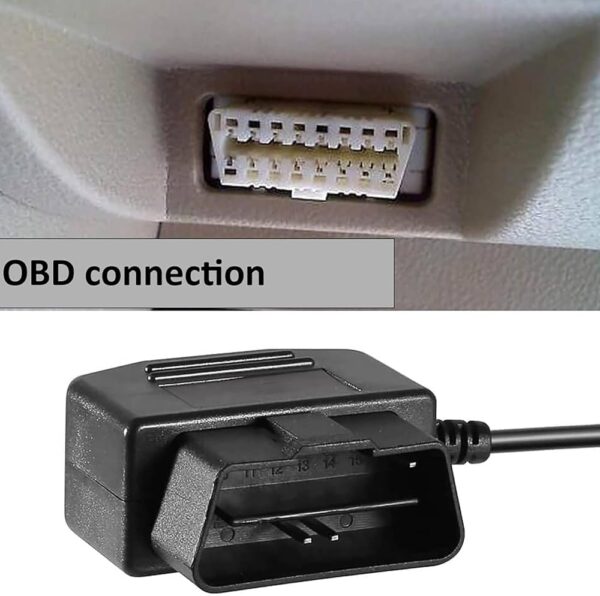 Adapter zasilania OBD2 do wideorejestratora Micro USB 5V 3A tryb parkingowy
