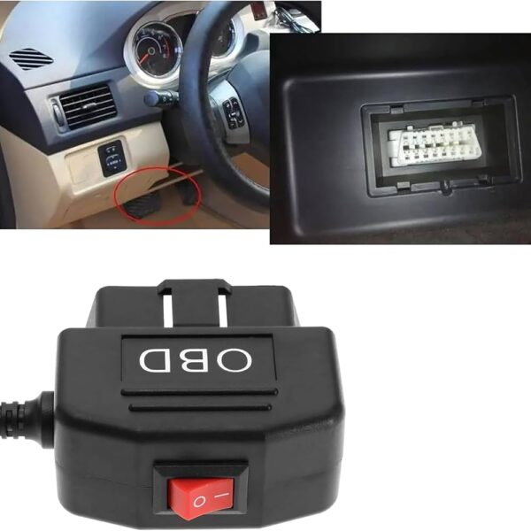Adapter zasilania OBD2 do wideorejestratora Micro USB 5V 3A tryb parkingowy