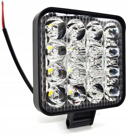 Zestaw 4x Lampa Robocza LED 16 LED IP66 Halogen 85x85mm + Mocowania