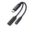 Adapter USB-C na jack 3,5 mm i USB-C przejściówka audio ładowanie 2w1