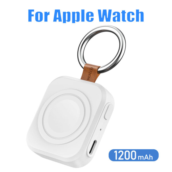 Ładowarka indukcyjna do Apple Watch X-10 powerbank 1200mAh USB-C Bialy