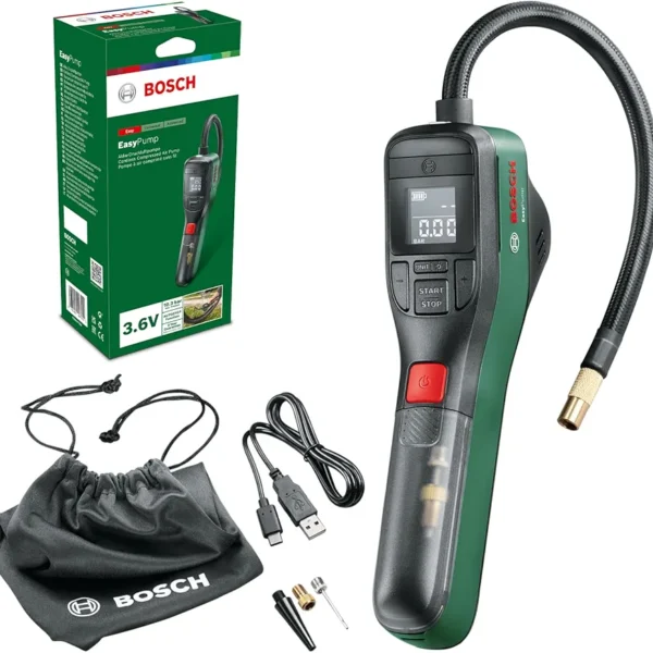 Bosch EasyPump - akumulatorowa pompka kompresor 3,6 V z wyświetlaczem