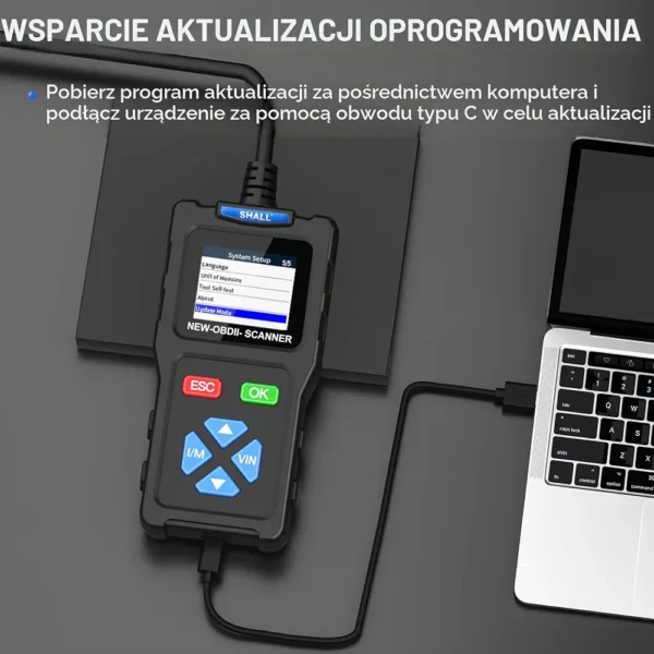Tester diagnostyczny SHAll T100 OBD2 EOBD skaner błędów silnika