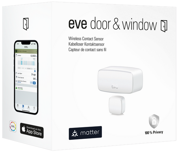 93cef619d0ebdc3fb063aced3f722ecc-1-1 Czujnik otwarcia drzwi i okien Eve Door & Window Matter Smart Home Uzywany
