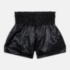 Spodenki bokserskie Muay Thai kickboxing satynowe czarne XL do treningu