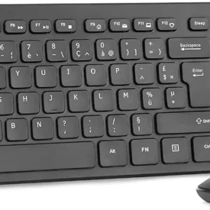 Zestaw bezprzewodowy Rii klawiatura AZERTY + mysz 2.4 GHz USB czarny