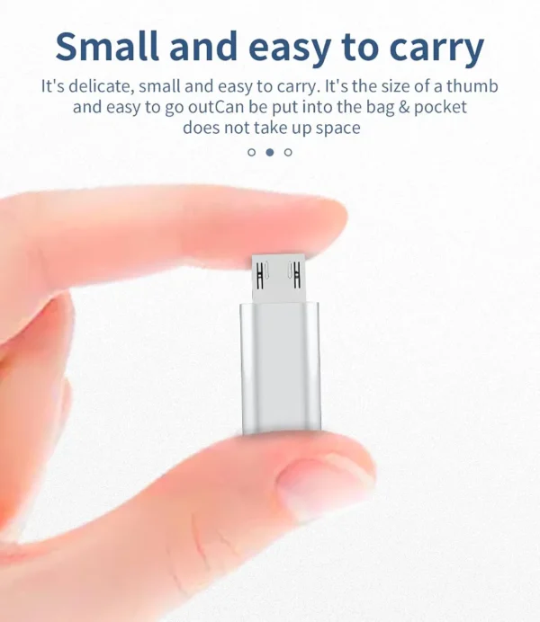 Adapter przejściówka Micro USB na USB-C żeńskie do ładowania i transmisji