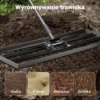 Grabie do wyrównywania trawnika 45x25 cm niwelator terenu gleby z trzonkiem