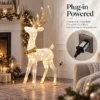 Renifer świąteczny LED 120 cm - podświetlana dekoracja bożonarodzeniowa 70 LED