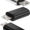 Adapter przejściówka Micro USB na USB-C żeńskie do ładowania i transmisji