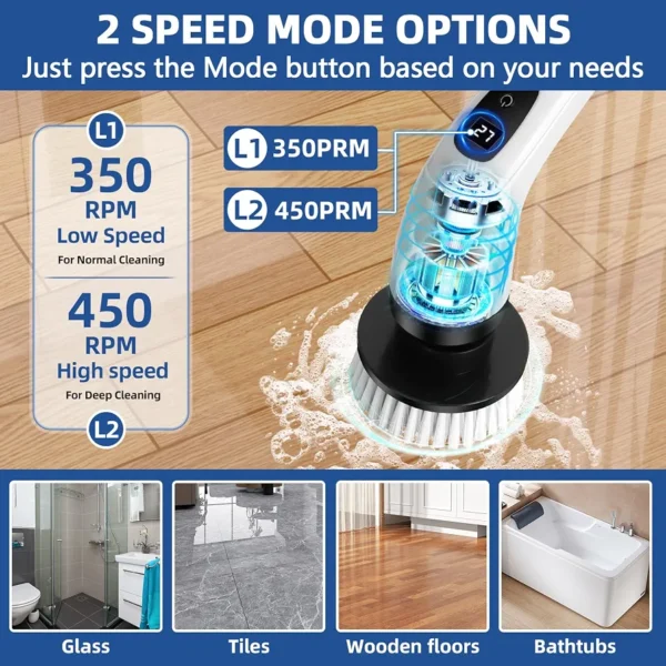 Szczotka elektryczna obrotowa Leebein Spin Scrubber 450
